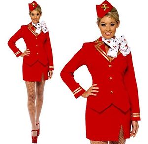 WOMAN/UNIFORMS/Trolley Dolly Costume, Red