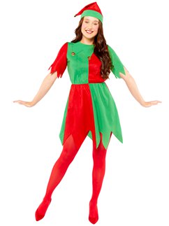 WOMAN/CHRISTMAS/LADY ELF DRESS AND HAT 