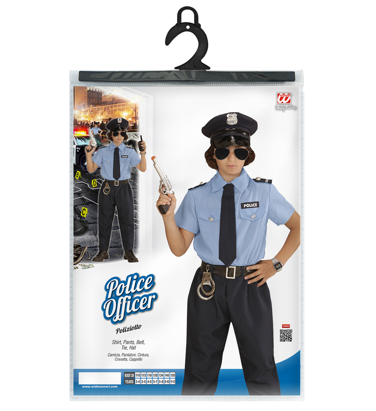 BOYS/UNIFORMS/POLICE OFFICER MAN (shirt pants belt tie hat) Childrens