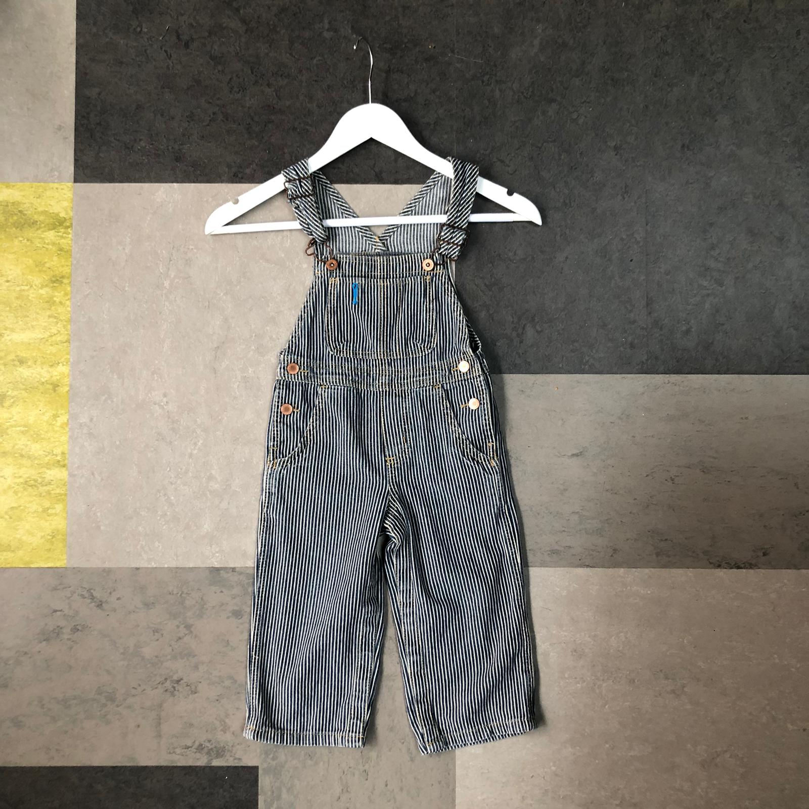 Vintage kids hickory dungarees- age 1-2