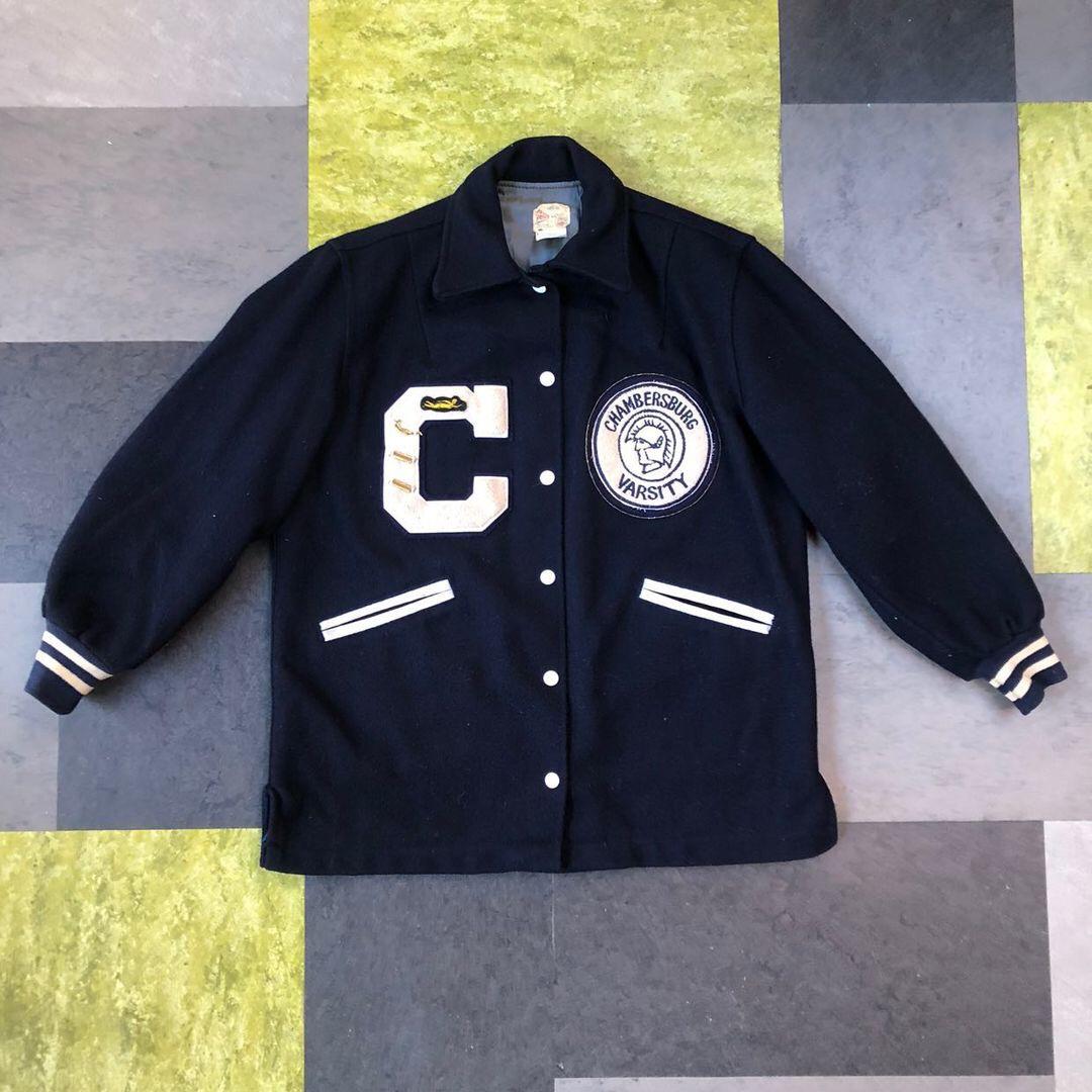 Vintage varsity jacket- Navy Coach