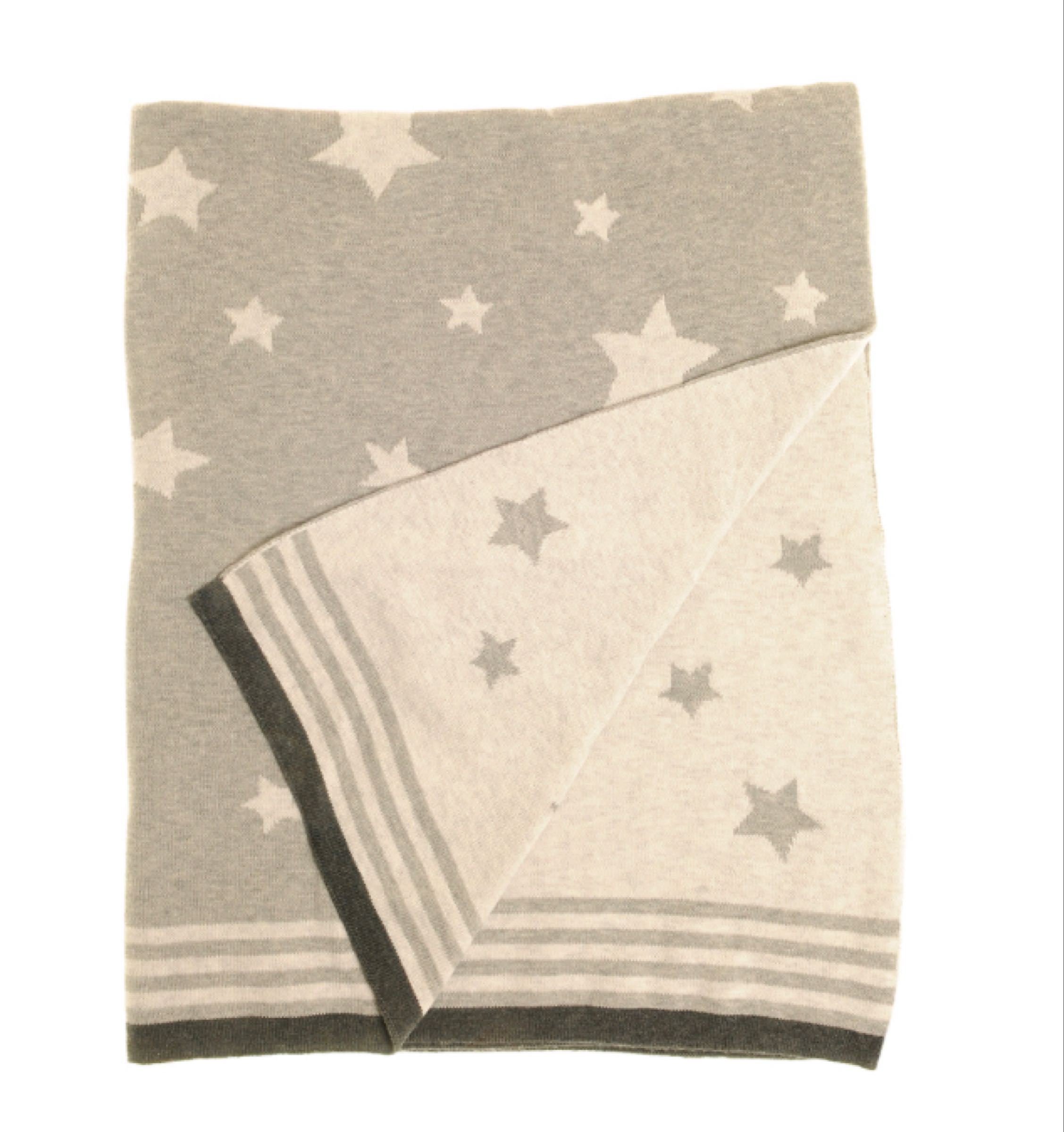 Grey star blanket 