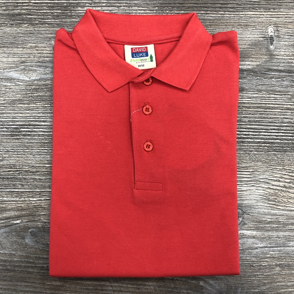 red polo shirt plain