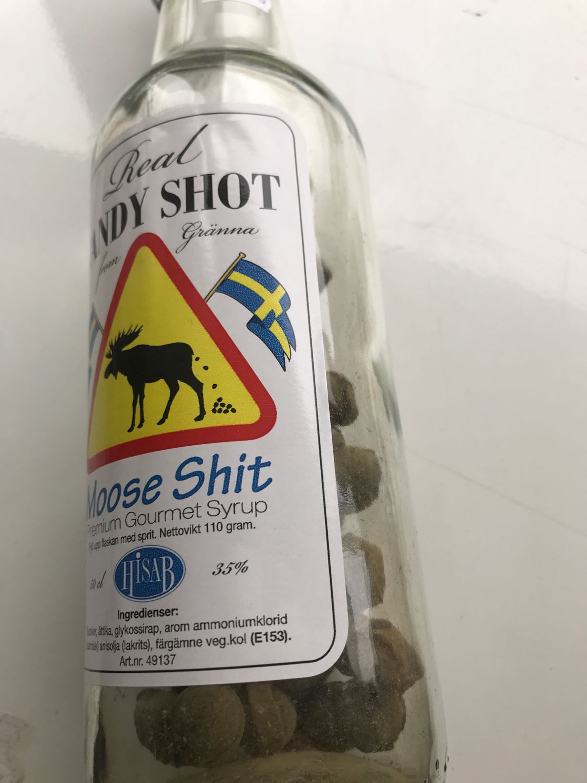 Flaska candyshot ”Moose shit”