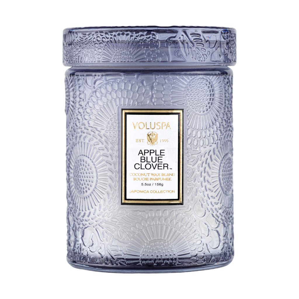 APPLE BLUE CLOVER SMALL JAR CANDLE