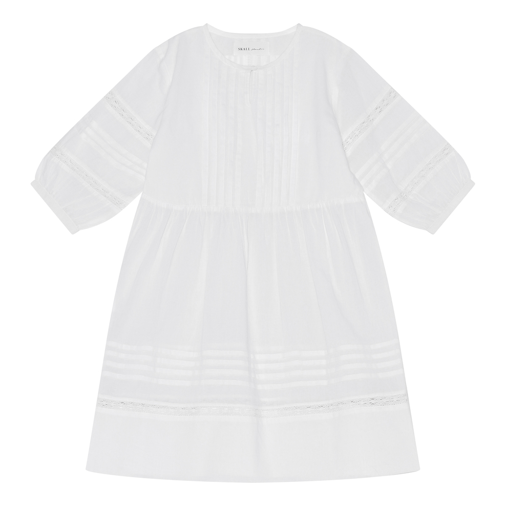 OLIVE DRESS OPTIC WHITE MUSLING