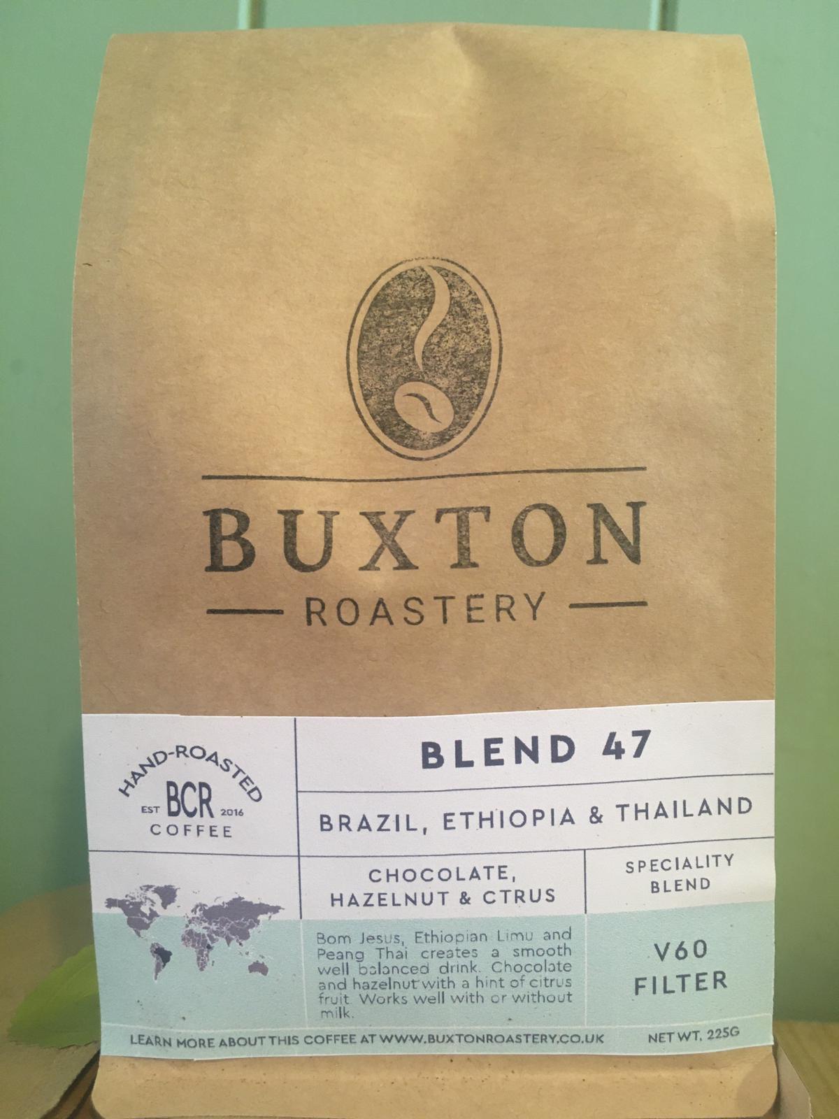 Buxton Roastery Coffee - Blend 47 (A Blend of Brazilian, Ethiopian and Thai Coffee) 225g