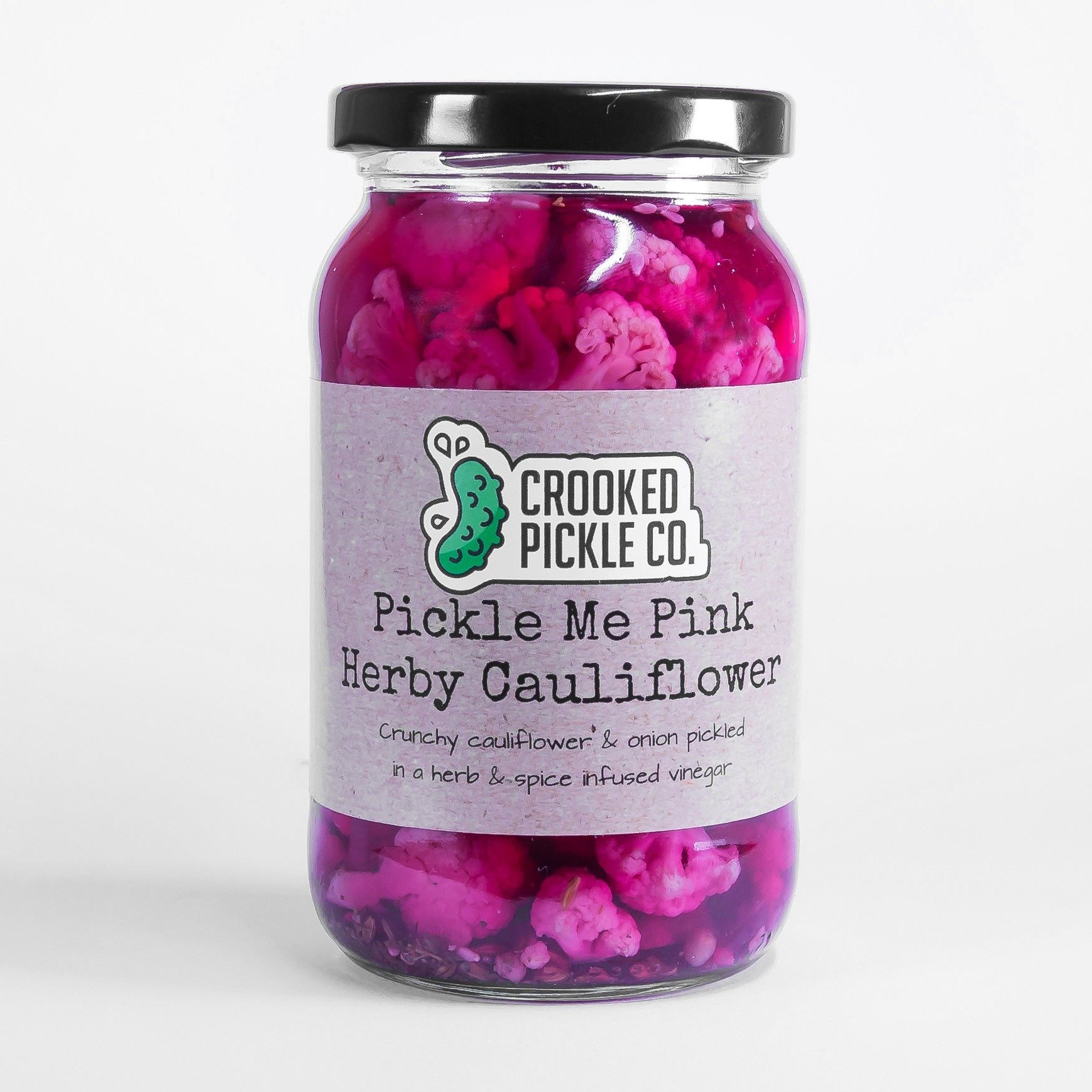 Crooked Pickle Co  Pickle Me Pink Herby Cauliflower 340g