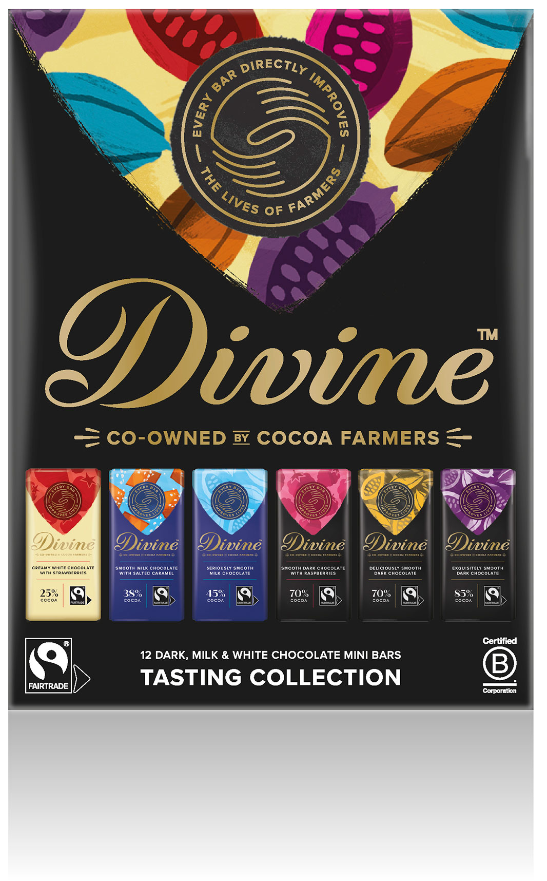 Divine Tasting set, 12 små sjokolade, 180g