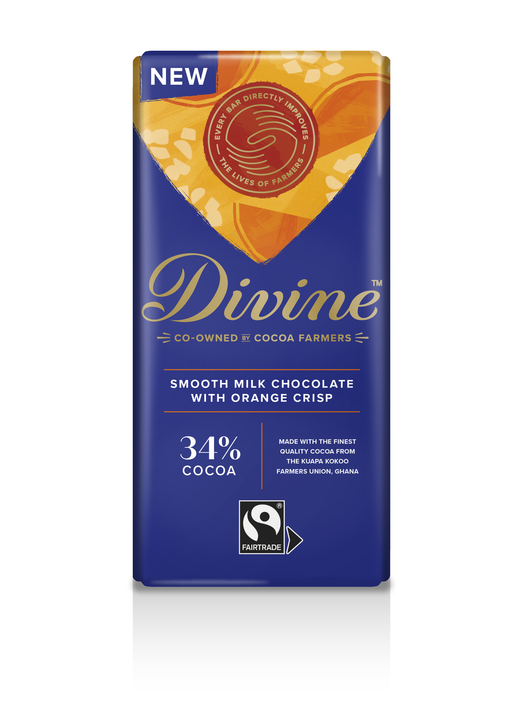 Divine Milk Chocolate with Crispy Orange, 90g