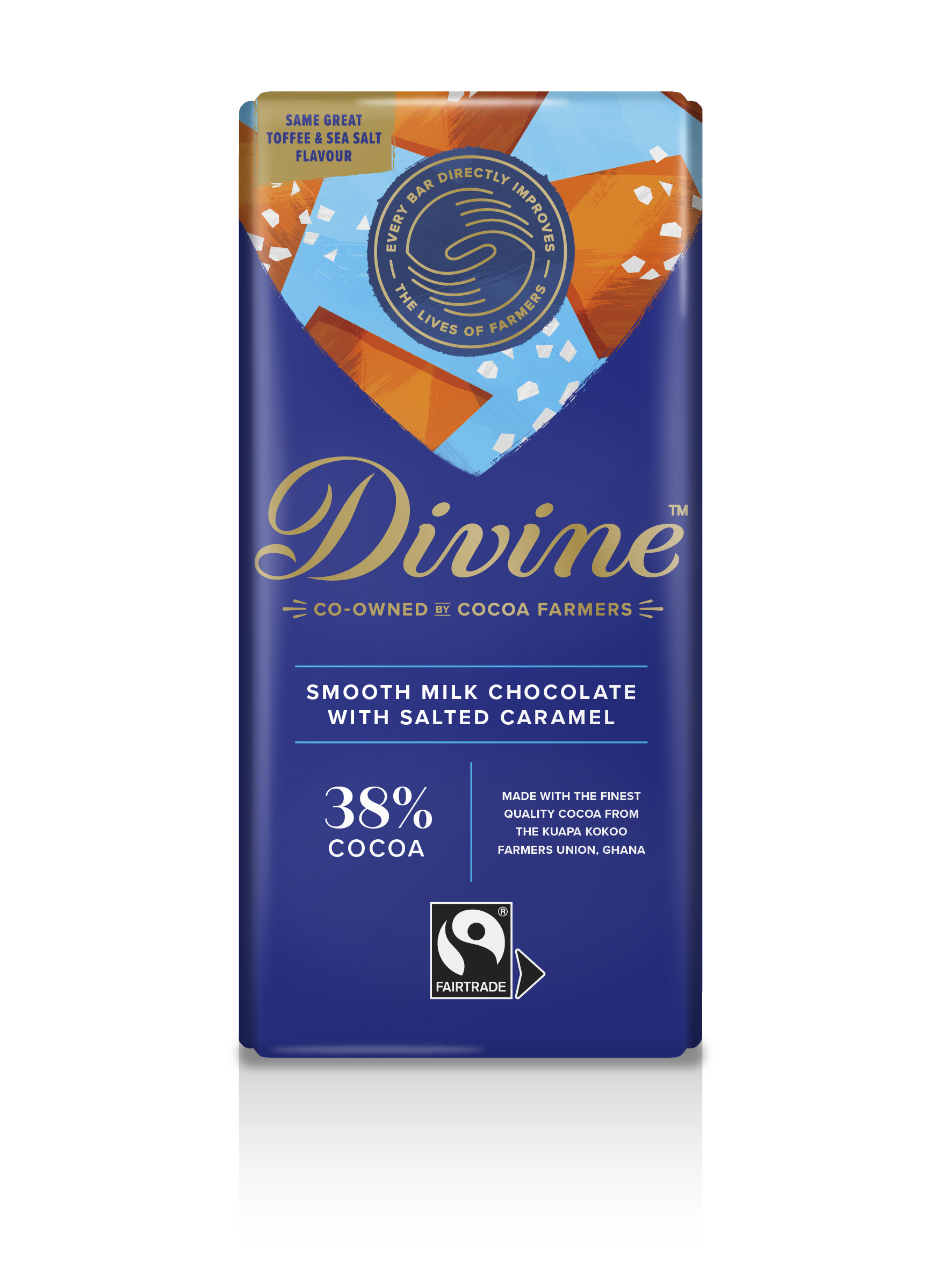 Divine Milk Chocolate with Salted Caramel, 90g