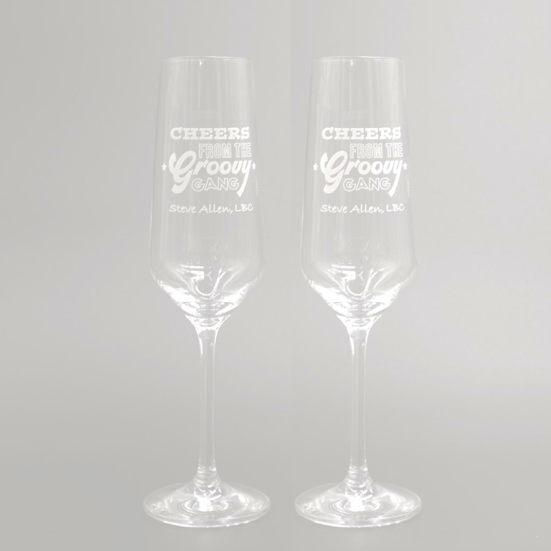 Groovy Gang Prosecco Glass - Set of 2