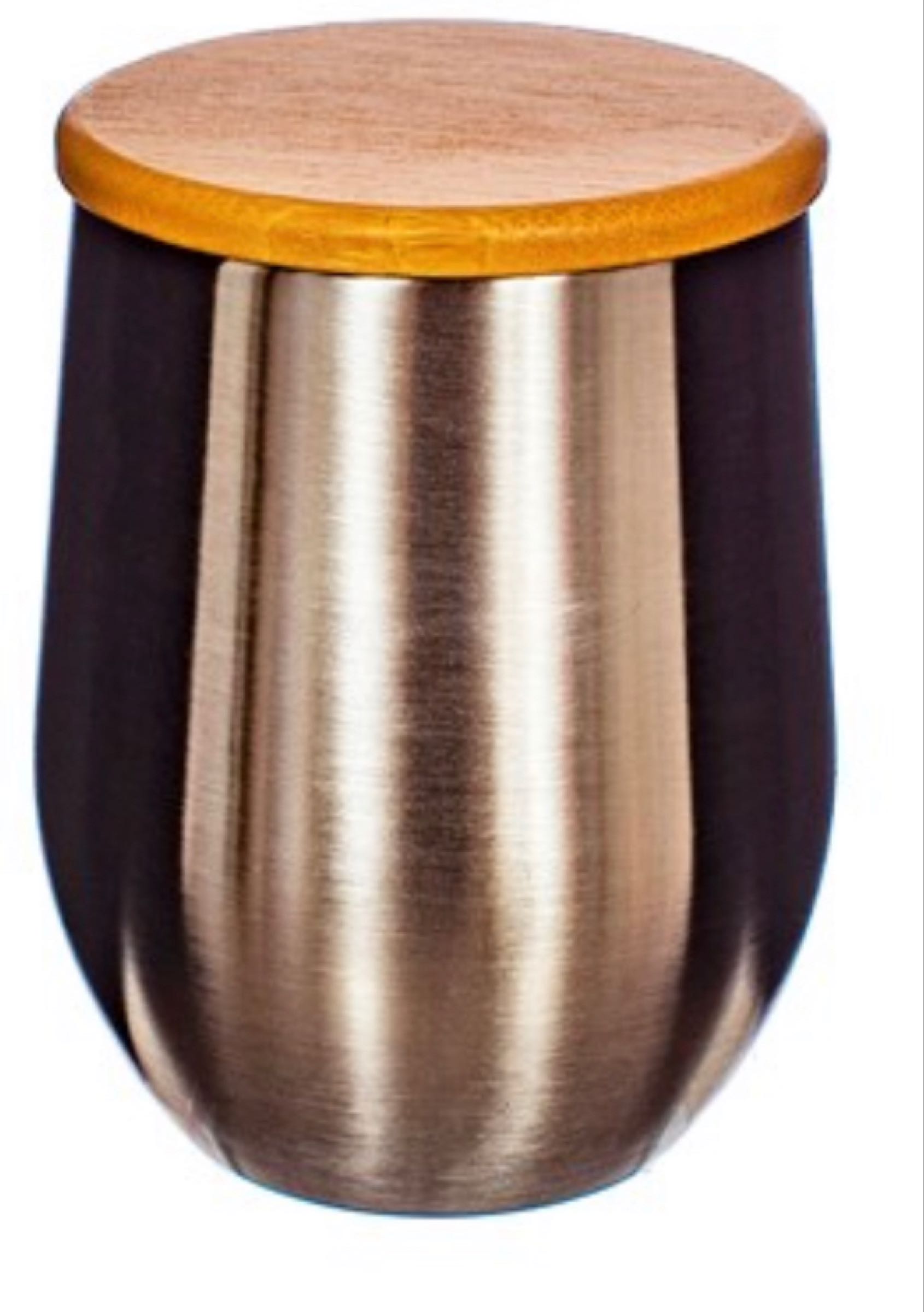 Stainless cup with bamboo lid (can be engraved)