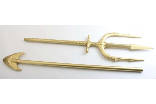 Aquaman Cosplay Larp Foam Gold Trident The Zombie Survival School