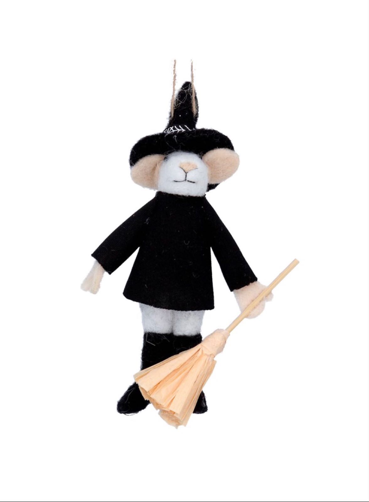 Halloween Mouse Witch & Broomstick