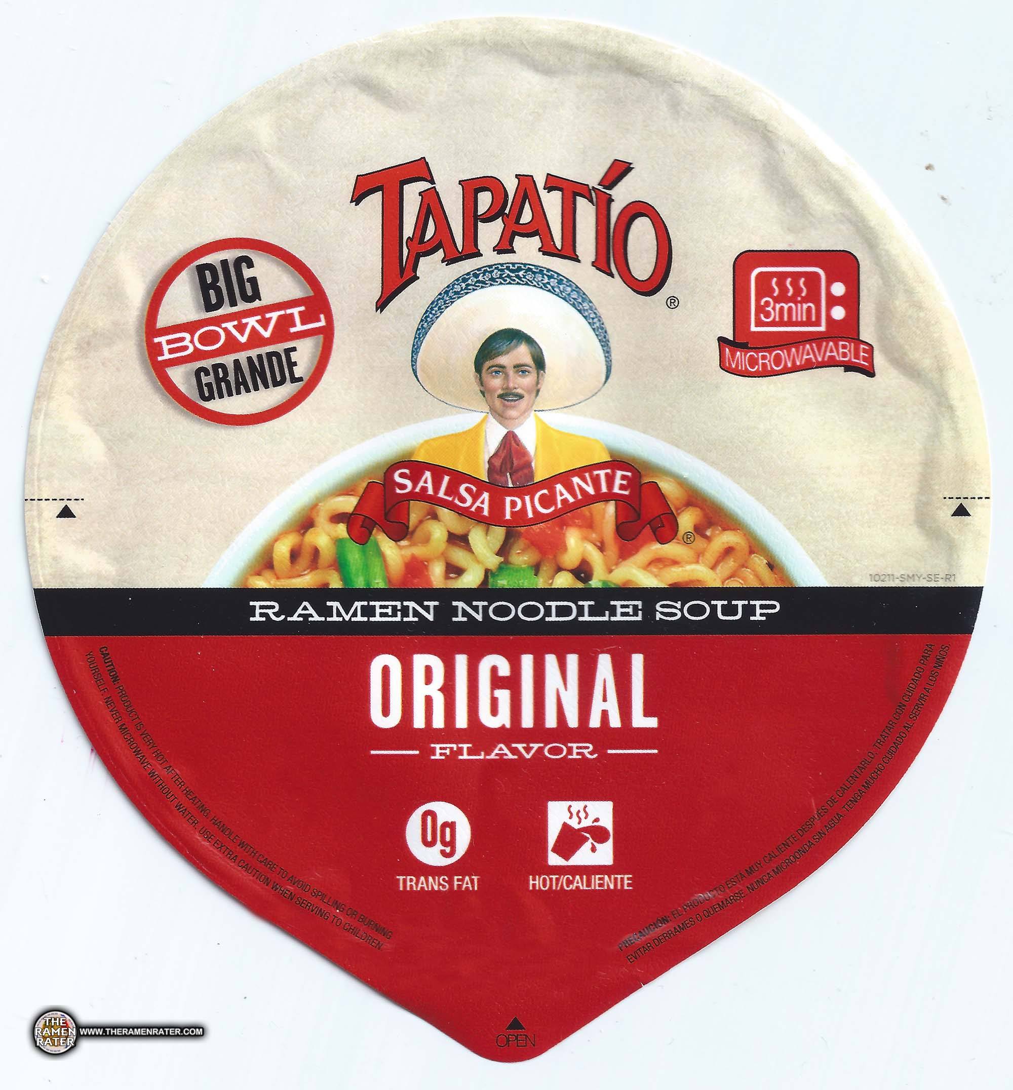Tapatio Ramaen Noodles Original Big Bowl