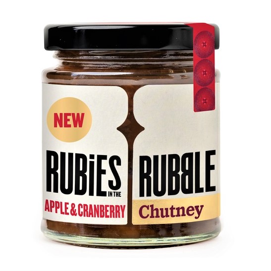 Apple & Cranberry Chutney (210g) by Rubies in the Rubble