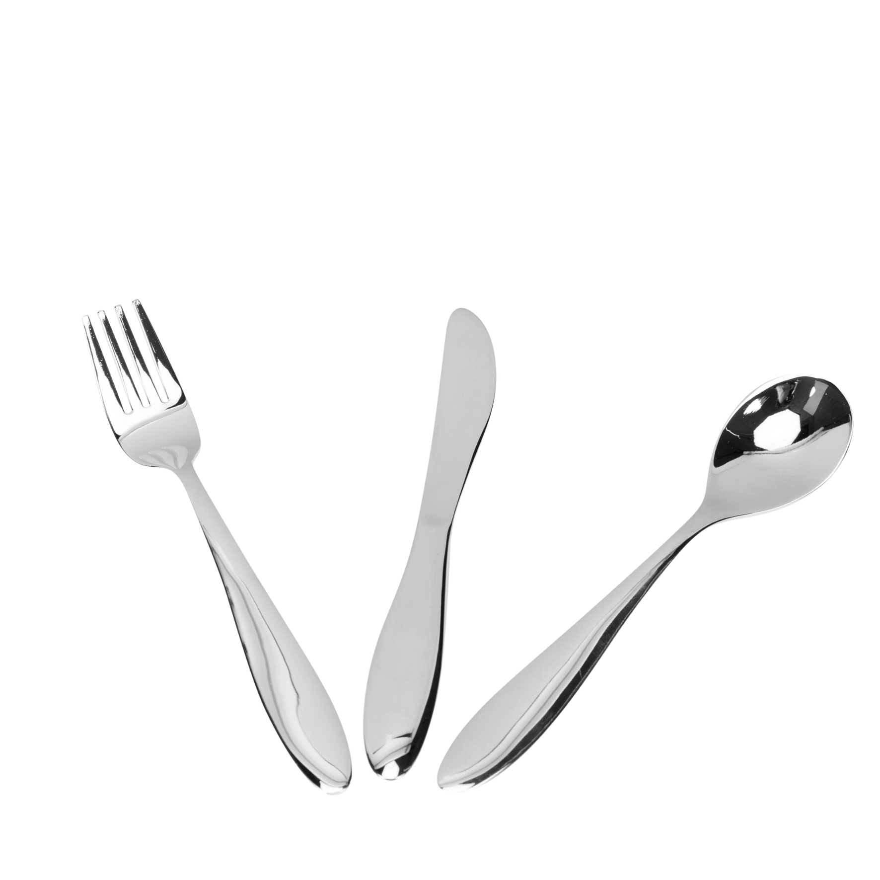 BABY SILVER PLATED KNIFE, FORK AND SPOON