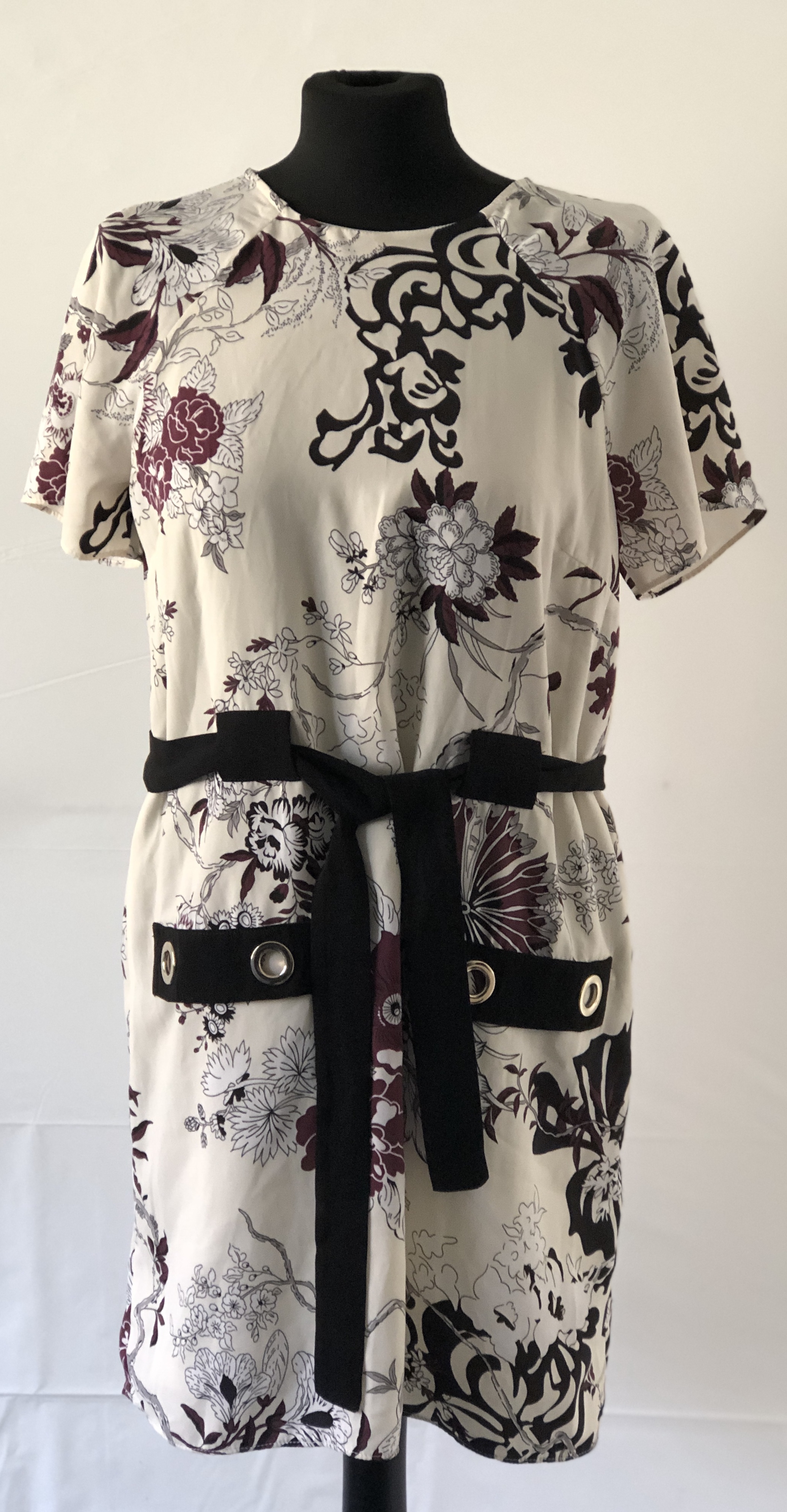 river island cream spot dress