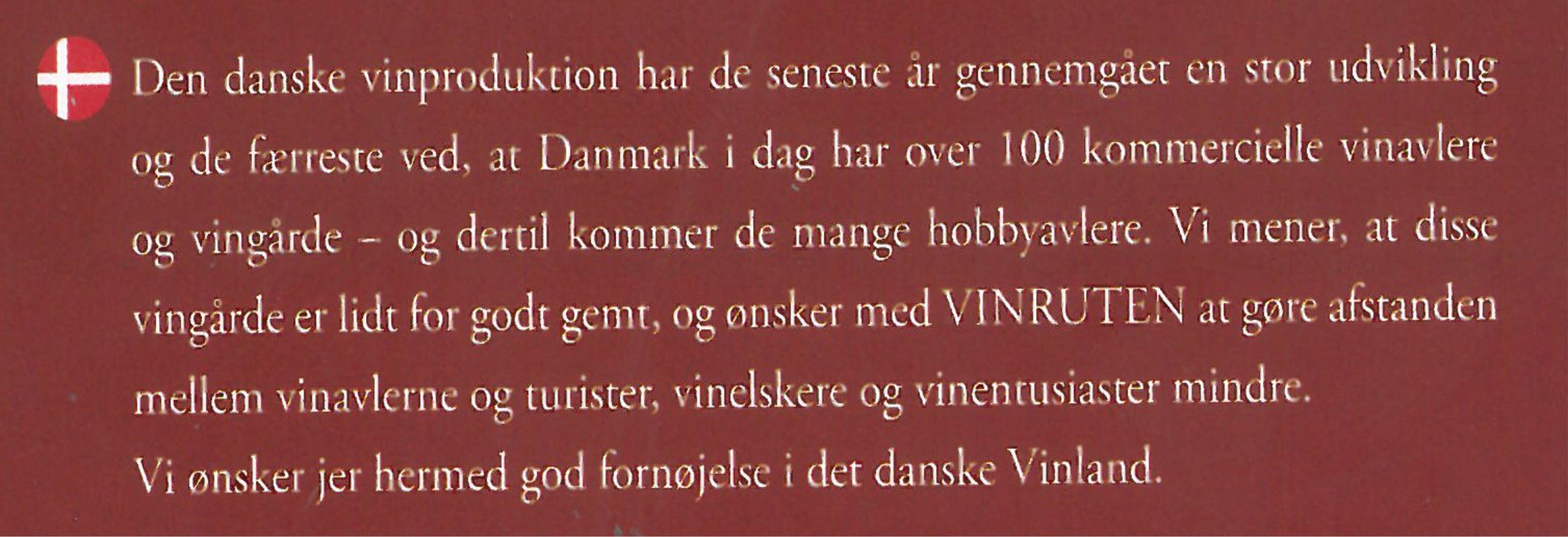 VINRUTEN i Danmark, bog, alle danske vingårde