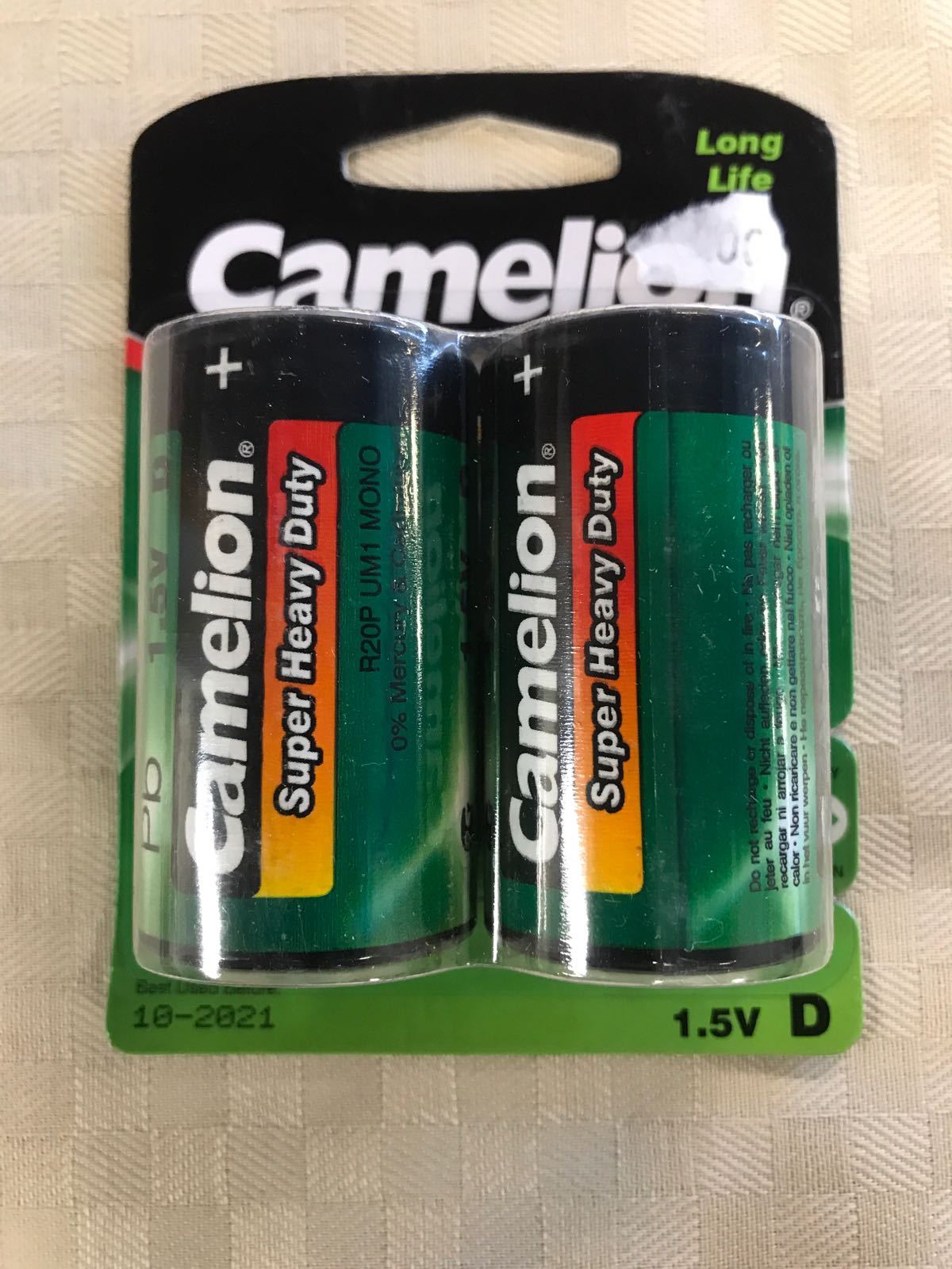1,5 V. Batteri Camelion 2-pack