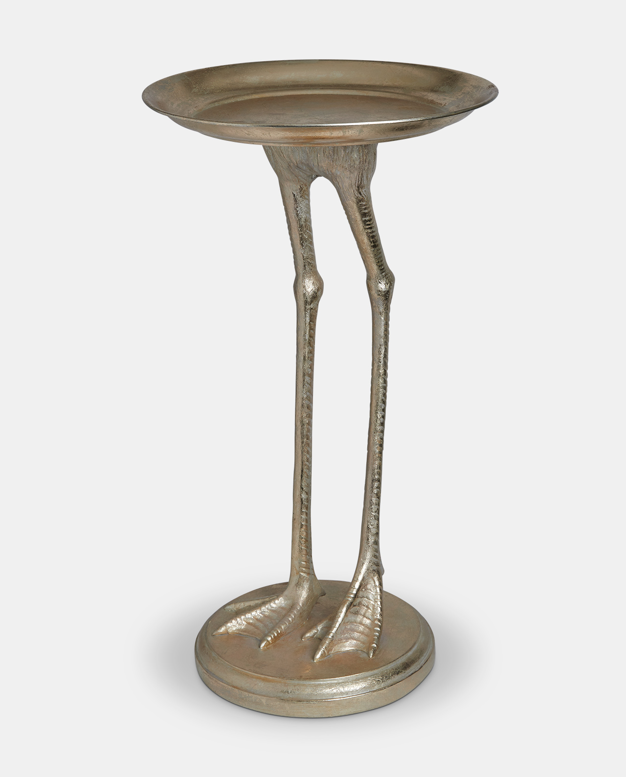 Gold Ostrich Leg Side Table