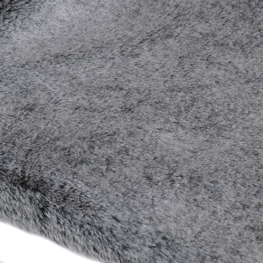 Grey Faux Fur Throw 135 x 180cm