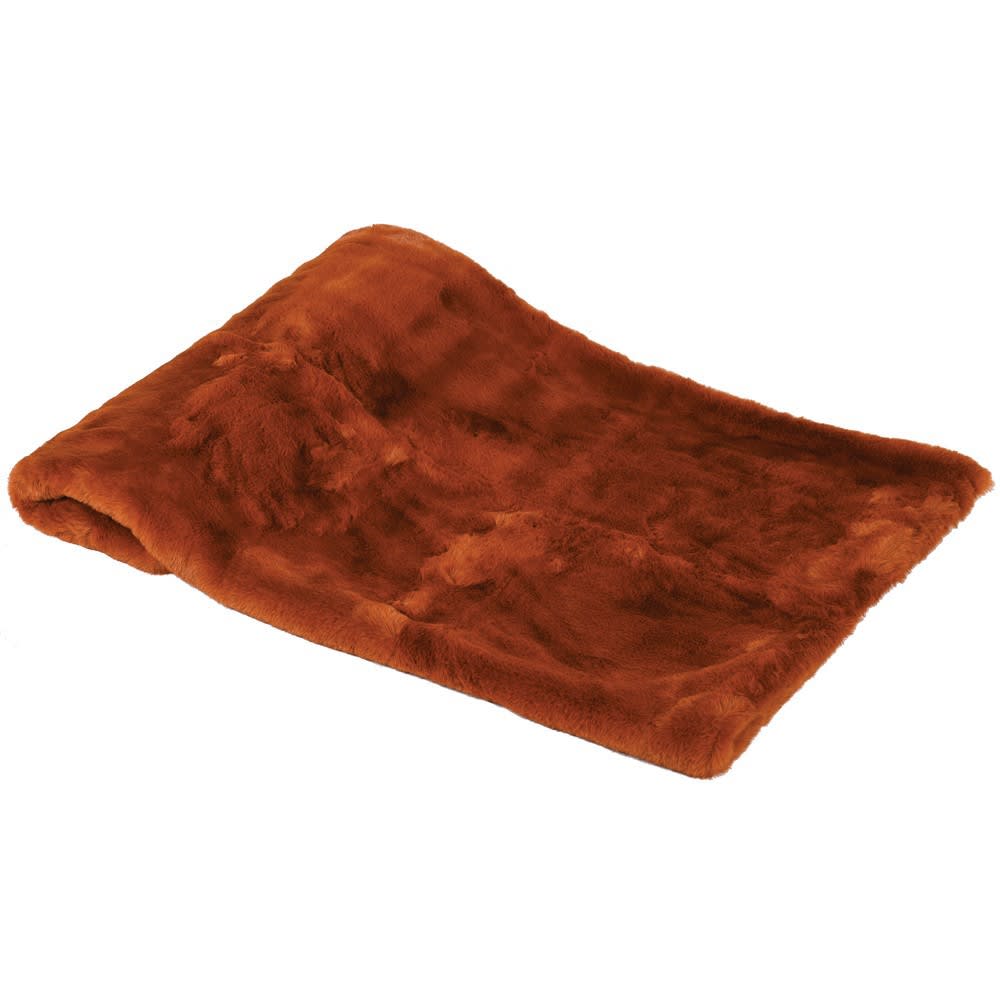 Burnt Amber Faux Fur Throw 130 x 160cm