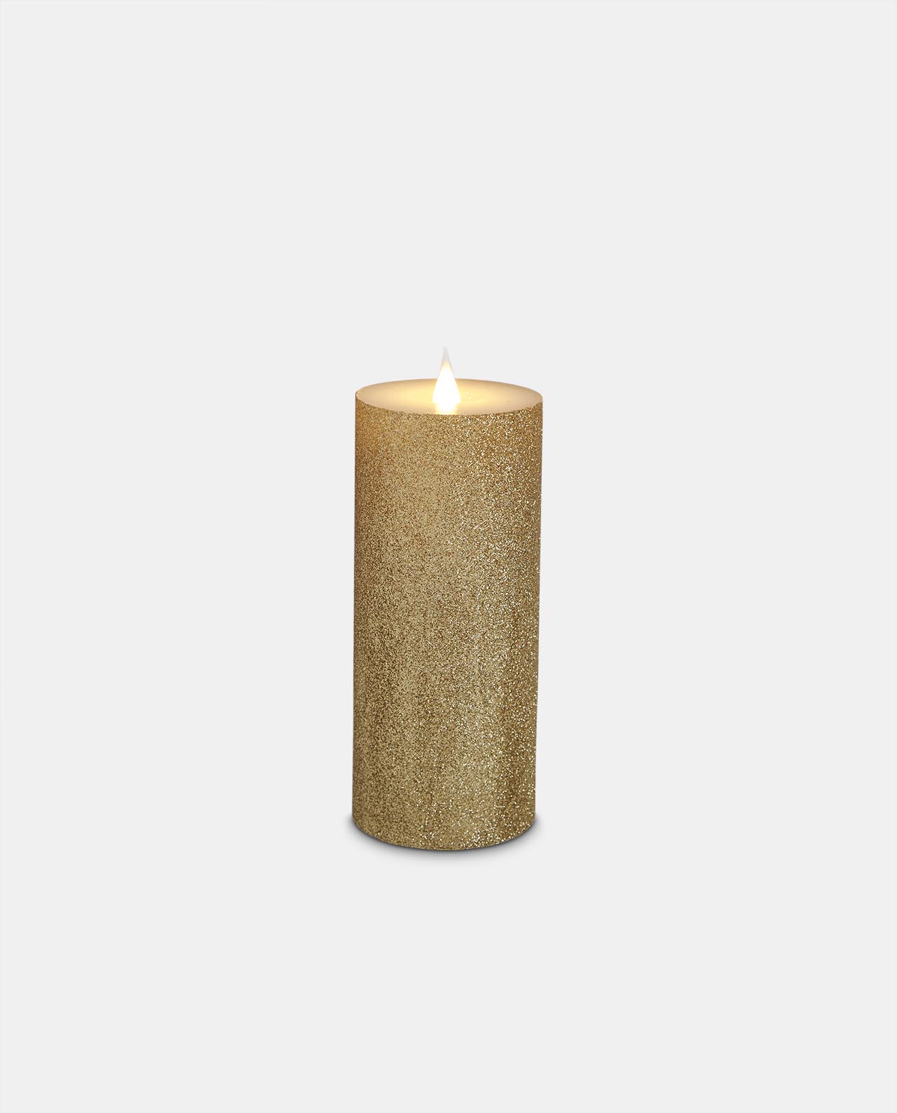 Gold Glitter LED Candle 17.8cm
