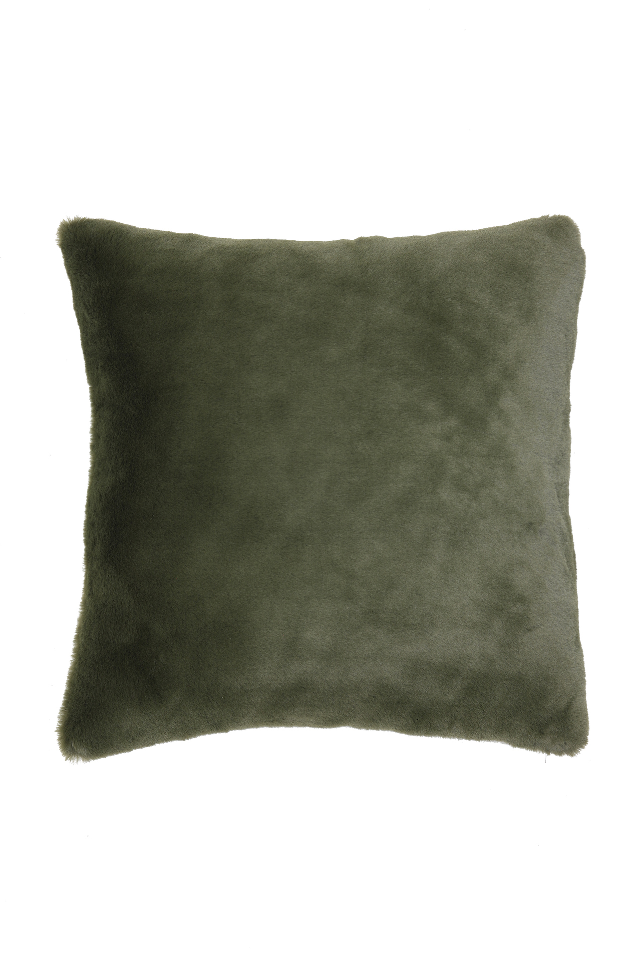 Faux Fur Olive Green Cushion