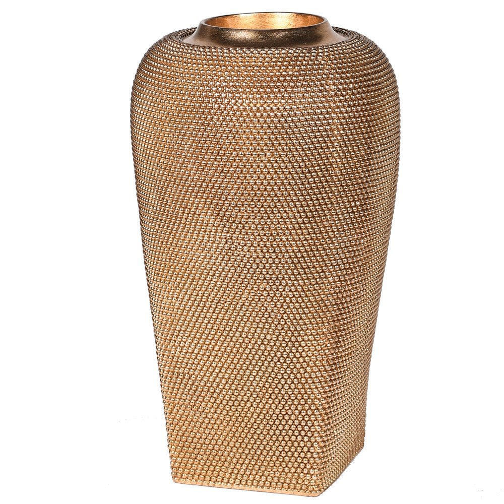 Gold Beaded Vase