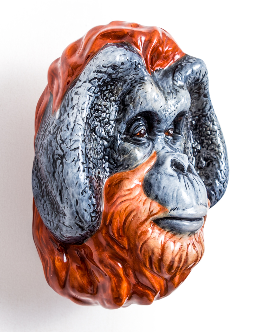 Ceramic Orangutan Wall Vase