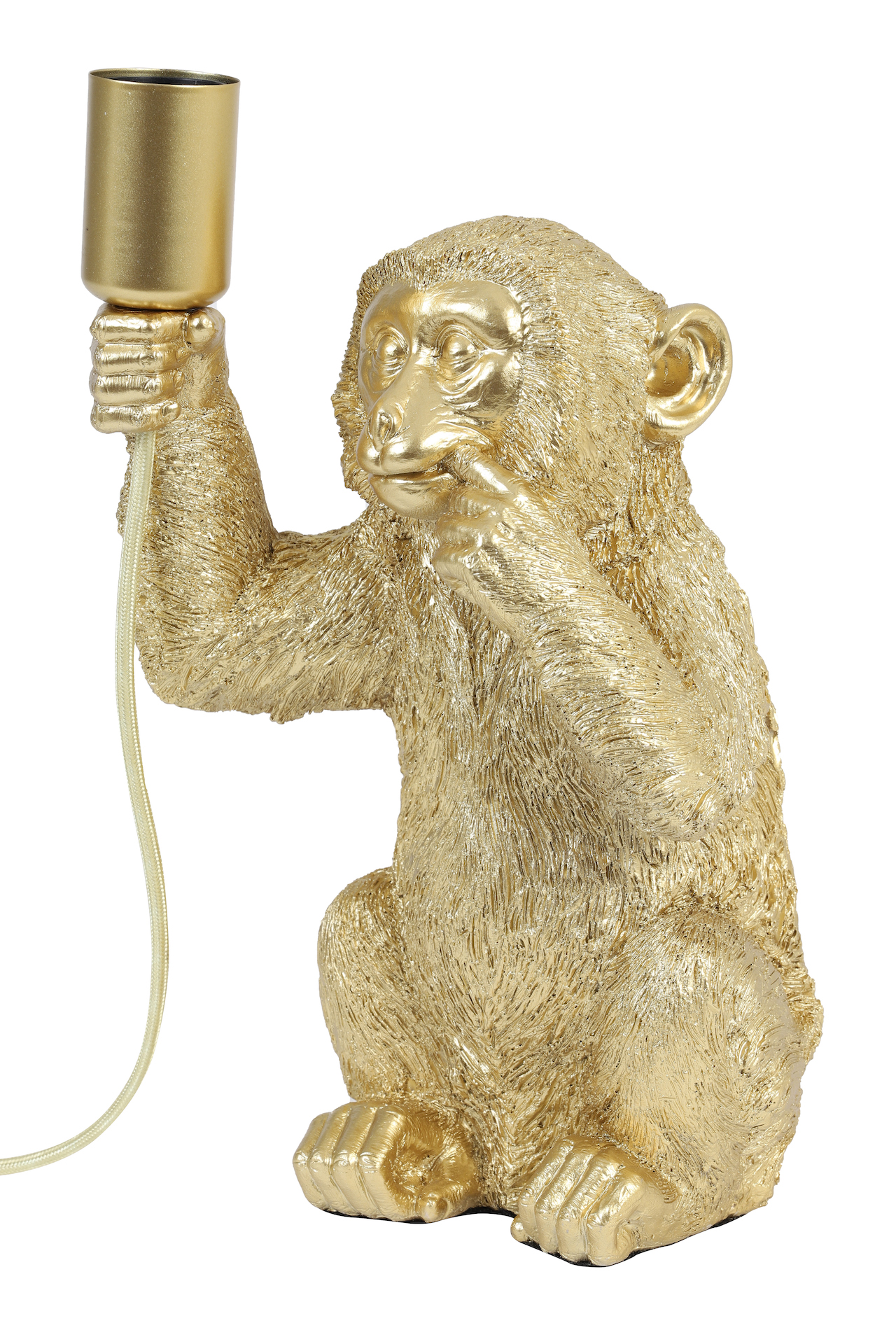 Jasper Monkey Lamp Gold