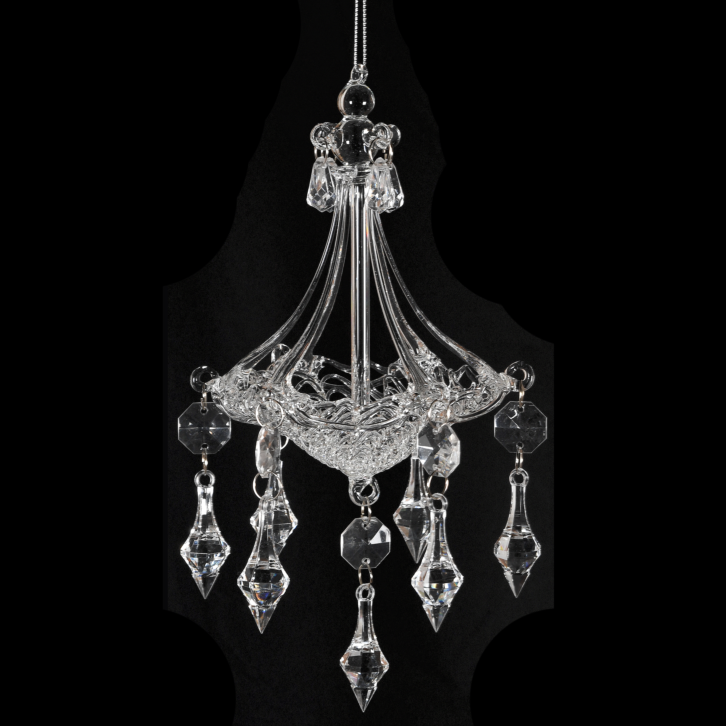 Clear Glass Chandelier Tree decoration
