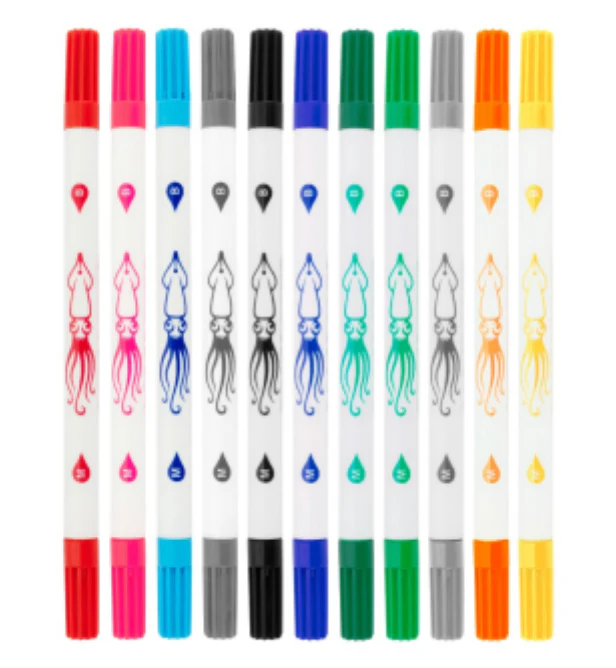 Squidster 11 Stifte + 1 Eraser