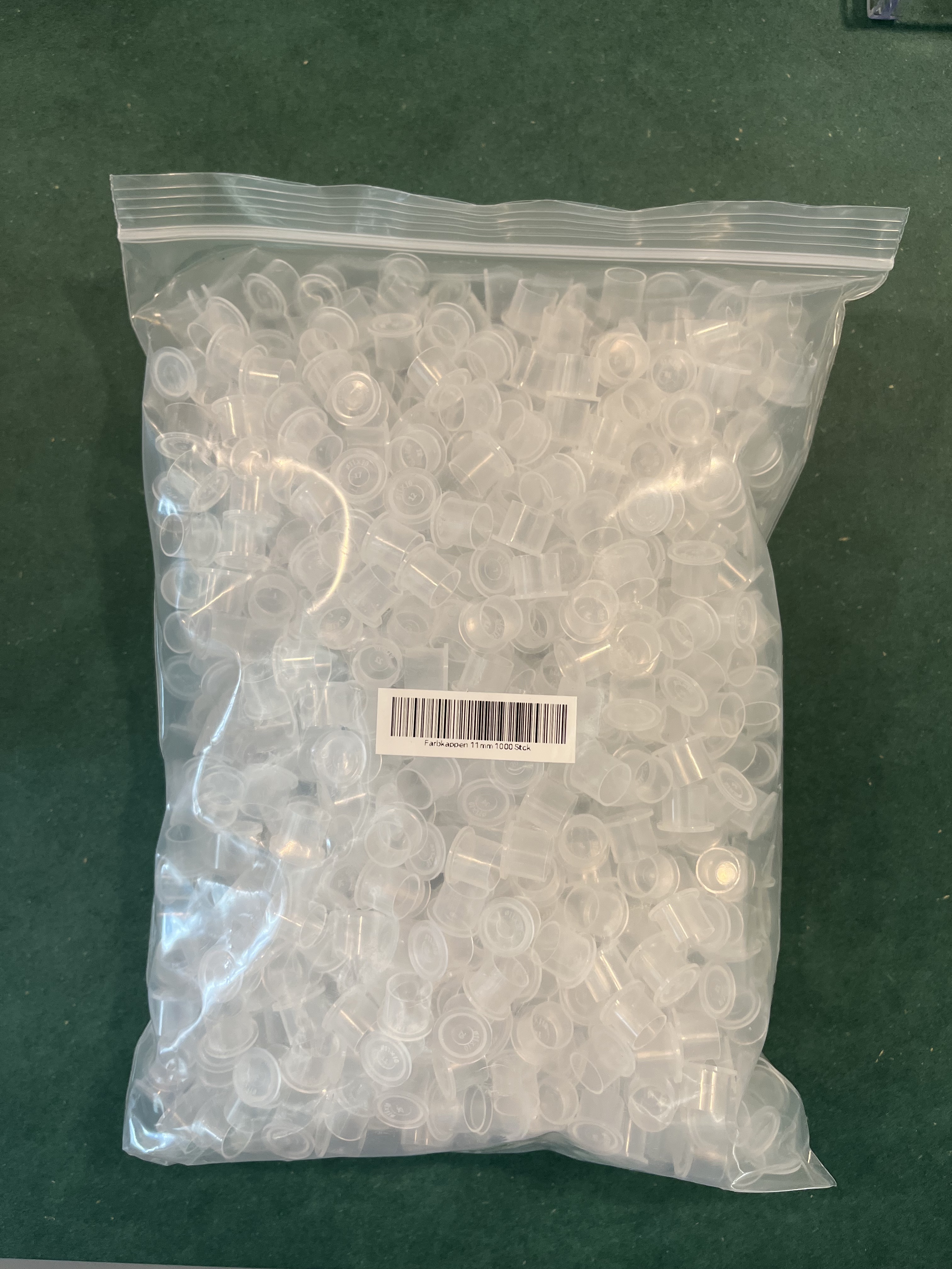 Farbkappen Plastik 11mm (1000 Stück)