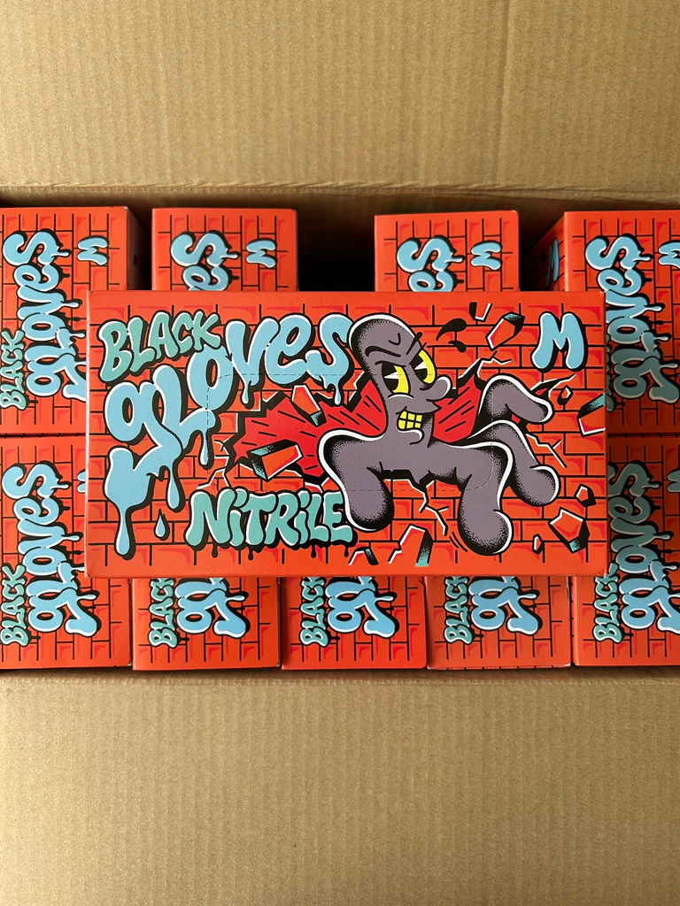 Black Gloves Nitrile