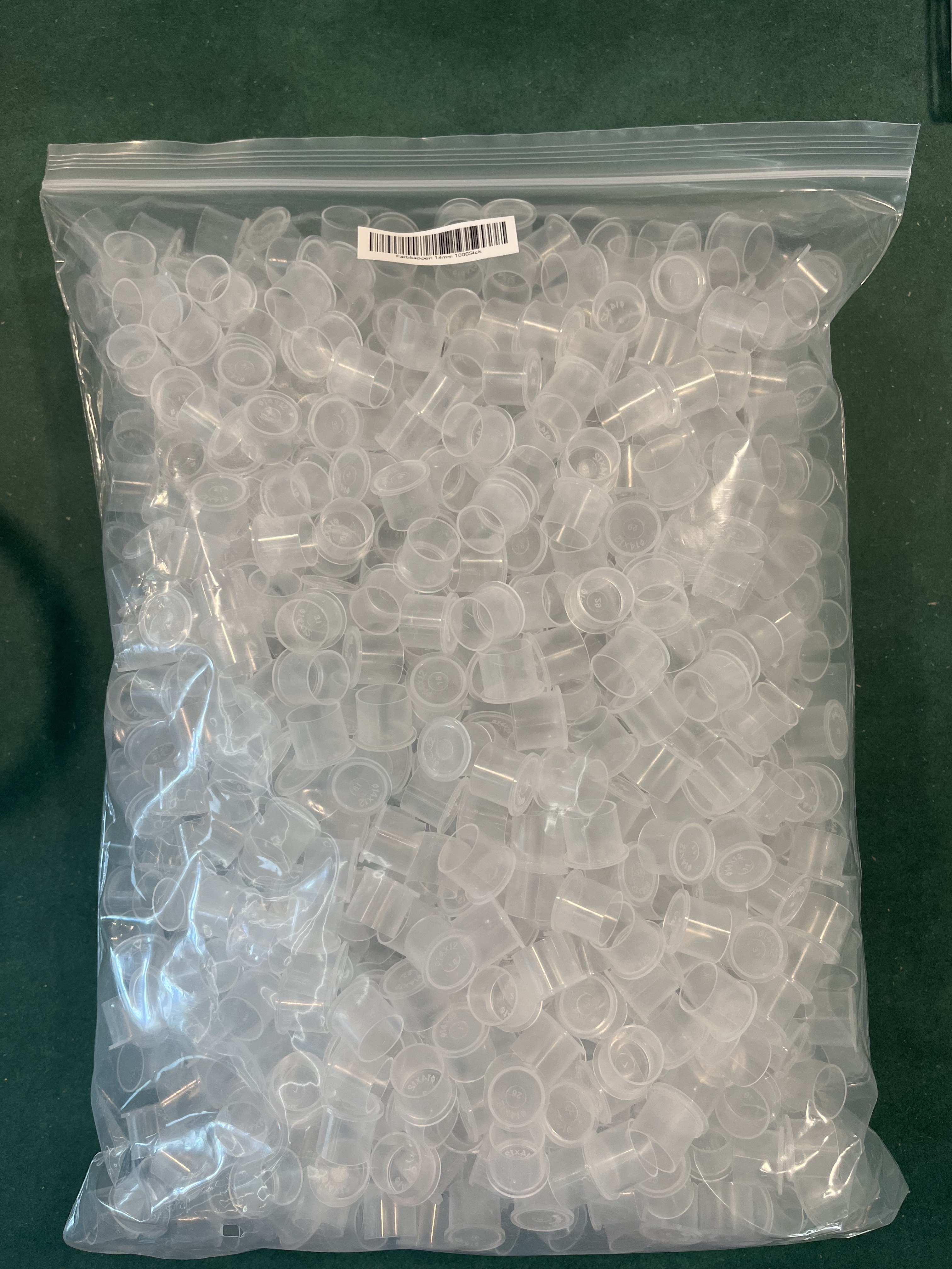 Farbkappen Plastik 14mm (1000 Stück)